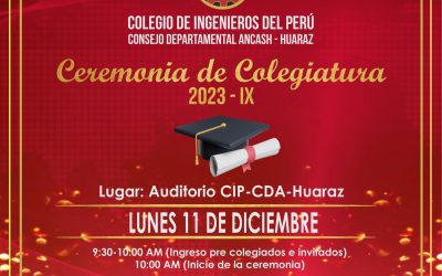CEREMONIA DE COLEGIATURA 2023-IX