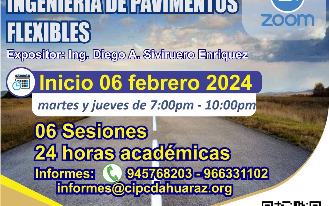 Curso Especializado de Ingeniería de Pavimentos Flexibles