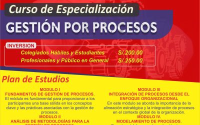 Curso Especializado – Gestión por Procesos